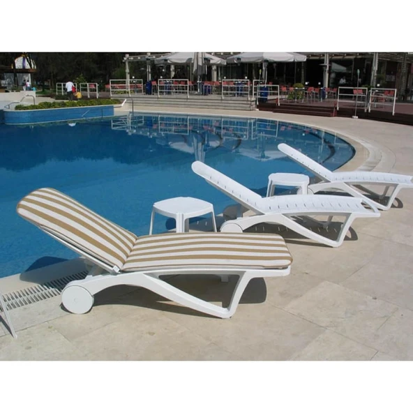 Papatya Elegance Plastik Şezlong Beyaz (4 ADET) - Resim 7