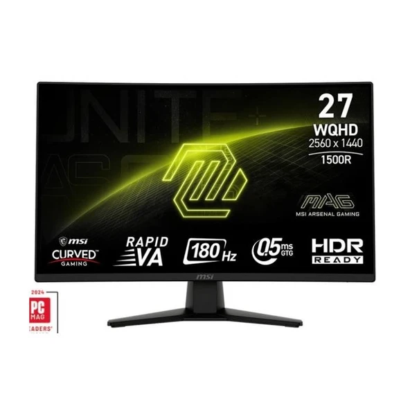 27 MSI MAG 274CQF WQHD 180HZ 0.5 MS ADAPTIVE CURVED GAMING ürün görseli 1