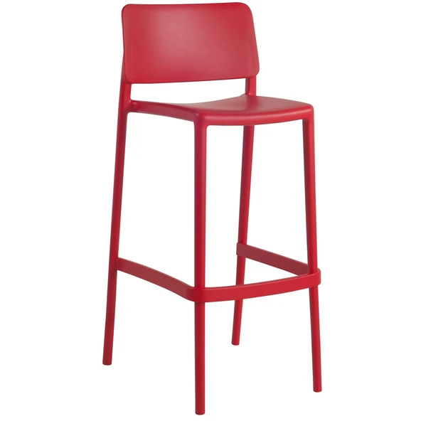 Papatya Joy Bar Sandalyesi 75 Cm Beyaz - Kolçaksız - Resim 2