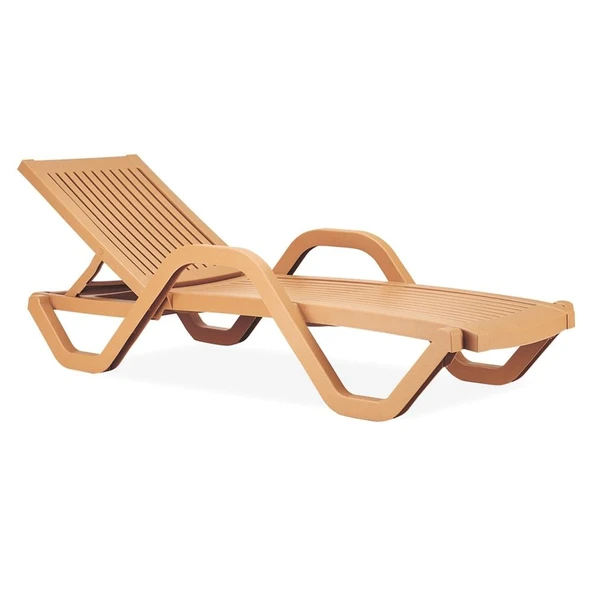 Papatya Myra Kollu Şezlong Beyaz - Plaj Havuz Bahçe Şezlong - Resim 2