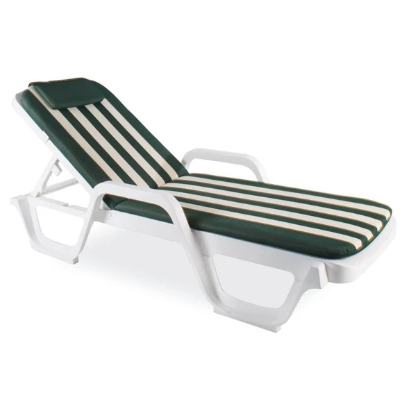 Papatya Avangarde Plastik Şezlong Kolçaklı Beyaz (4 ADET) - Resim 3