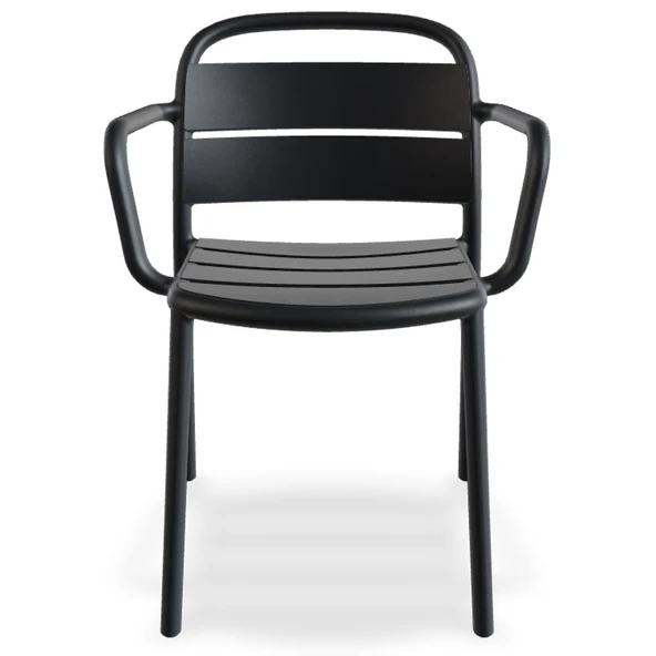 Papatya Balat Sandalye 4lü Paket Marmara Mavisi - Plastik Bahçe Balkon Mutfak Sandalyesi - Resim 6