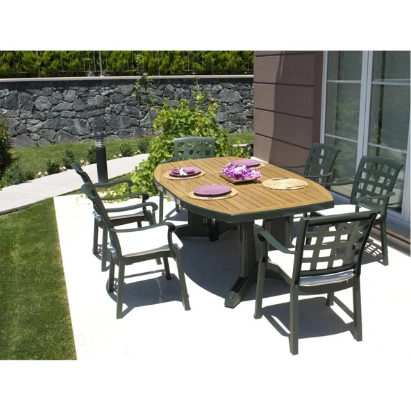 Papatya Pasha Plastik Koltuk Beyaz - Bahçe Balkon Teras Sandalyesi - Resim 10