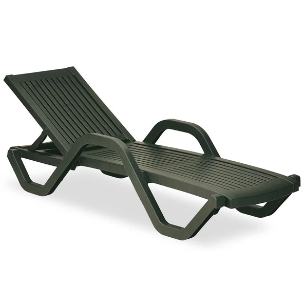 Papatya Myra Kollu Şezlong Teak - Plaj Havuz Bahçe Şezlong - Resim 3