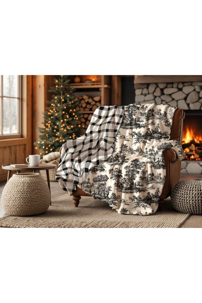 Winterfell Yün-Kadife Tv Battaniyesi 140x190 Ağaç ürün görseli