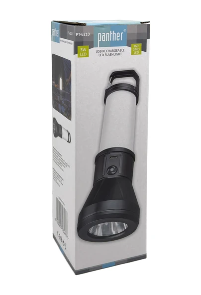 PANTHER USB ŞARZJLI EL FENERİ PT-6210 - Resim 3