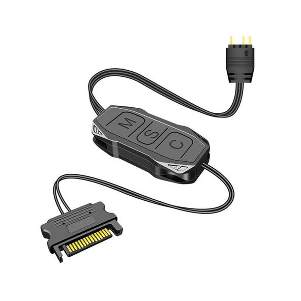 ARGB KONTROLCÜ RGB KONTROL Denetleyici 5v 3pin Sata Güç Beslemeli 1 Port - Resim 2