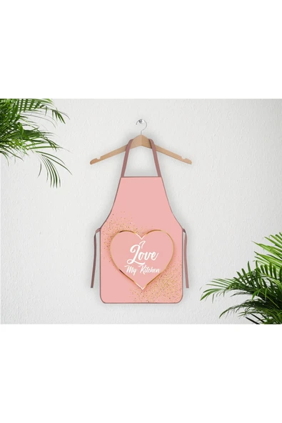 Dijital Baskılı Sıvı Geçirmez Mutfak Önlüğü Pinklove ürün görseli
