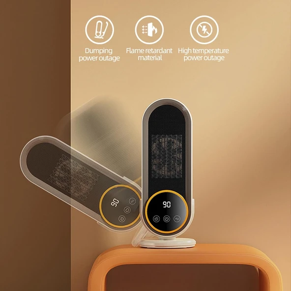 Asixxsix İç Mekan kullanımı Için Alan ısıtıcı, LED Ekran Dijital EKRAN - Resim 2