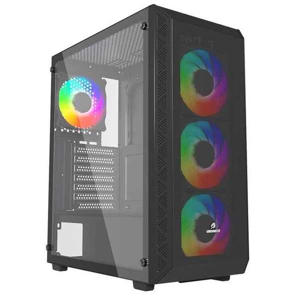 GameBooster GB-G1956BB USB3.0 Mesh Panel Siyah kasa (PSU Yok) PS195-6 Black ürün görseli 1