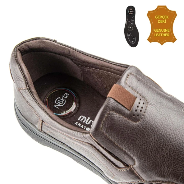 Muya Denver 6 Nokta Anatomik-Kemik Çık. Erkek Ayakkabı Koyu Kahve - Resim 3