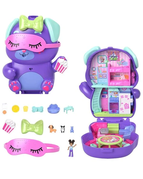 Polly Pocket Köpekçiğin Pijama Partisi Mikro Oyun Seti JCR38 - Resim 2