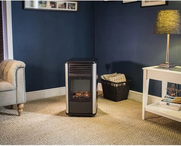 Aygaz Manhattan İç Mekan Isıtıcı, Güvenli Bağlantı Seti Dahil LPG'li Isıtıcı, 2 Isı Kademeli, Gerçek Alev Etkisi, Güvenli Oda Isıtıcı, 3,40 kW Isı Gücü - Resim 2