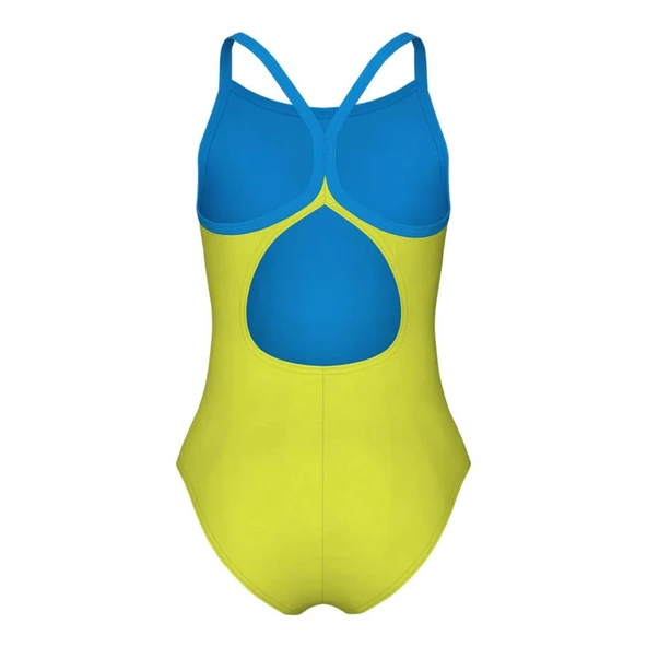 Arena Star Graphic Swimsuit Lightdrop Back Çocuk Yeşil Yüzücü Mayosu 008369608 - Resim 2
