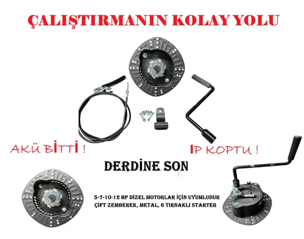 186 F  DİZEL ÇAPA MAKİNASI  UYUMLU MARŞLI,KURMALI STARTER ürün görseli