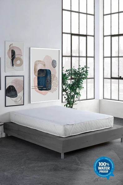 Sıvı Geçirmez Pamuklu Lastikli Alez 160x200 - Resim 2