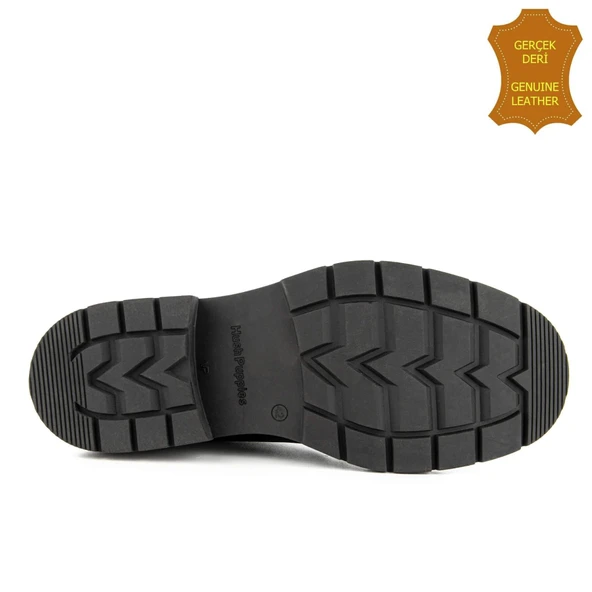 Hush Puppies Kabo 725810 Gerçek Deri, Anatomik, Erkek Ayakkabı Siyah - Resim 6