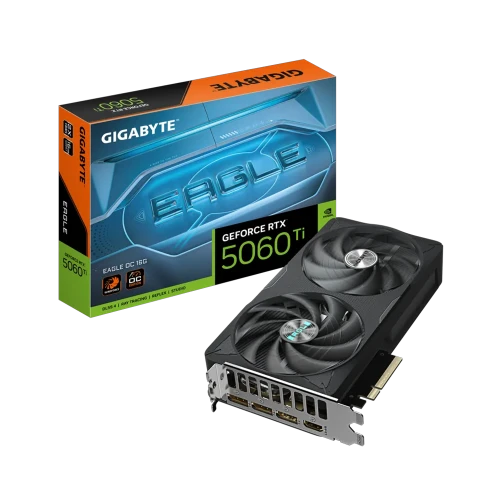 GIGABYTE GV-N506TEAGLE OC-16GD, RTX5060TI, EAGLE OC, 16Gb, GDDR7, 128BIT, 2 Fanlı, 1xHDMI, 3xDP, GAMING Ekran KARTI ürün görseli