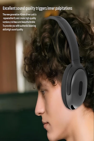 Max Pro Wireless Kulak Üstü Kulaklık Headphones Ultra Hafif Kablosuz Kulaklık - Resim 4