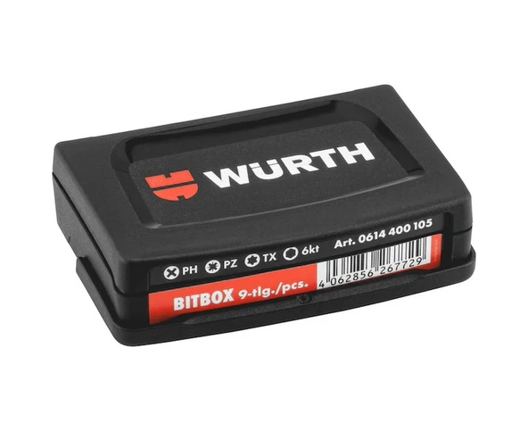 WÜRTH BİTS UÇ SETİ PH/PZ/TX/ALLEN 9 PARÇA - Resim 3