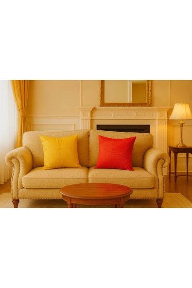 Kırlent kılıfı 3D Dijital Baskılı 2'Lİ Takım Doğa Ve Çiçek Temalı Yastık Kılıfı - Resim 2