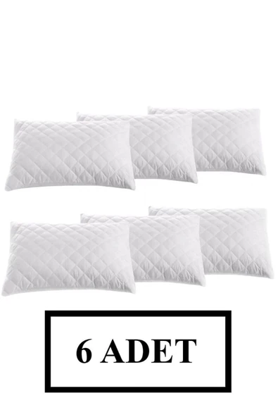 6 Adet Kapitoneli Fermuarlı Yastık Koruyucu Alez 50x70 cm ürün görseli