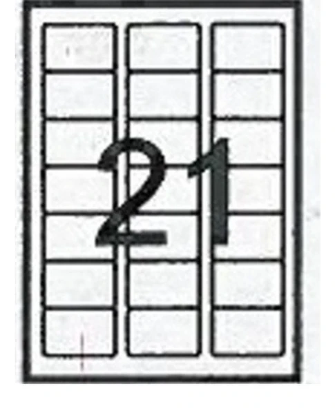 Ekofis Lazer Etiket 63.5 x 38.1 (2100) Oval Aralıksız - Resim 2