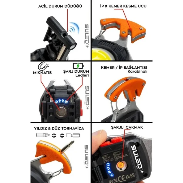SAFE-KEY Çok Amaçlı Işık “Cebindeki Hayatta Kalma Kiti” - Resim 4
