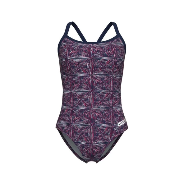 Arena Womens Abstract Tiles Swimsuit Lightdrop Kadın Yüzücü Mayosu 007141417 ürün görseli 1