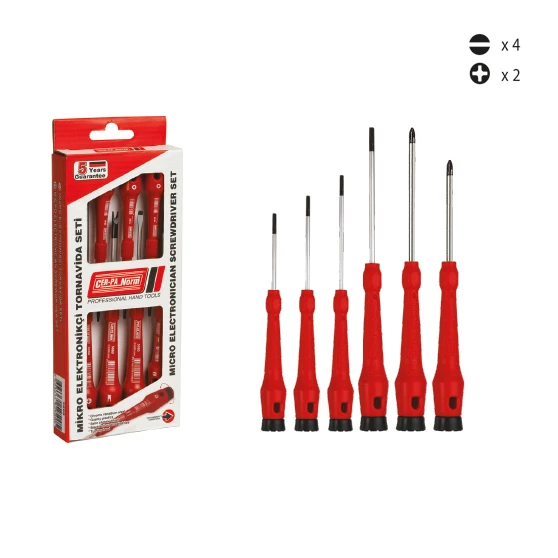 Cer-pa Elektronikçi Tornavida Seti Takımı SL+PH 6 Parça ürün görseli 1