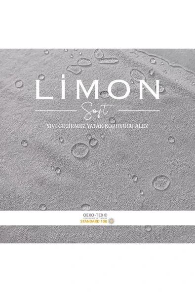 Pamuklu Fitted Full Kenar Su Sıvı Geçirmez Yatak Koruyucu Alez Çarşaf Beyaz 200x200 - Resim 3