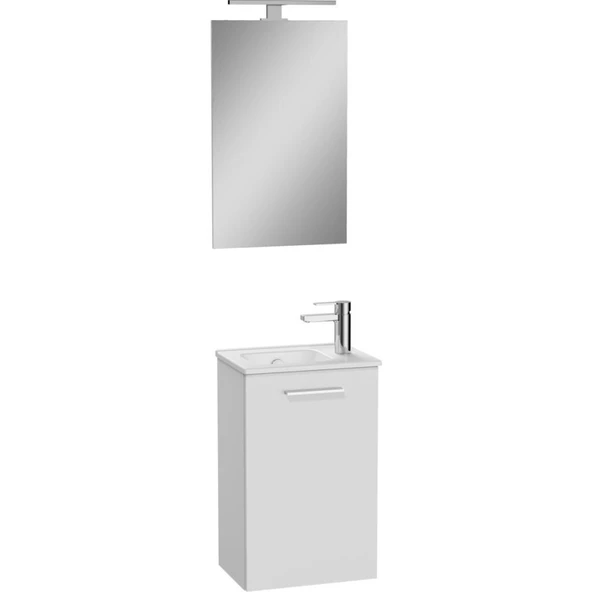 Ardea 69564 Banyo Dolabı Seti Kapaklı, 40 cm, Parlak Beyaz ürün görseli