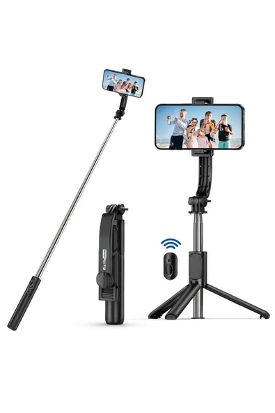 Selfie Çubuğu Tripod Kablosuz Uzaktan Kumandalı Genişletilebilir 101cm Selfie Çubuğu Monopod ürün görseli 1