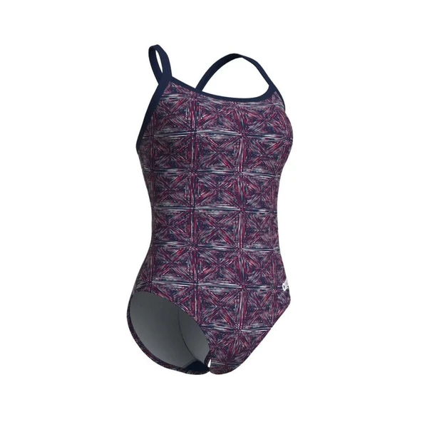Arena Womens Abstract Tiles Swimsuit Lightdrop Kadın Yüzücü Mayosu 007141417 - Resim 3