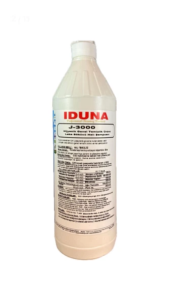 Iduna J-3000 Hijyenik Genel Temizlik Ürünü Leke Sökücü Halı Şampuanı 1L ürün görseli 1