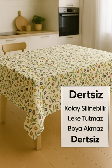 Dertsiz Leke Tutmaz Masa Örtüsü - Resim 3