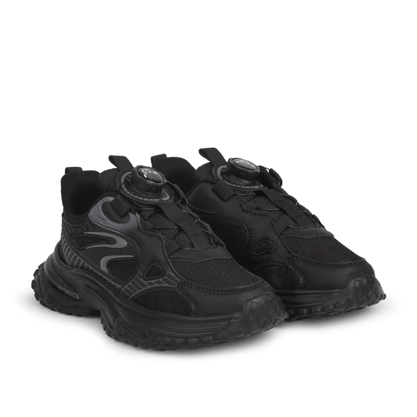 Buckhead 3053 Akıllı Bağcıklı Flex Foam Taban Unisex Çocuk Ayk. Siyah - Resim 6