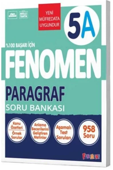 Fenomen Kitap 5. Sınıf Paragraf Soru Bankası ürün görseli 1