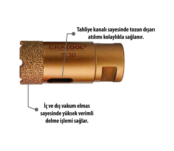 MERMER GRANİT PANÇ 16 MM HEX SAPLI ERA55915 - Resim 2