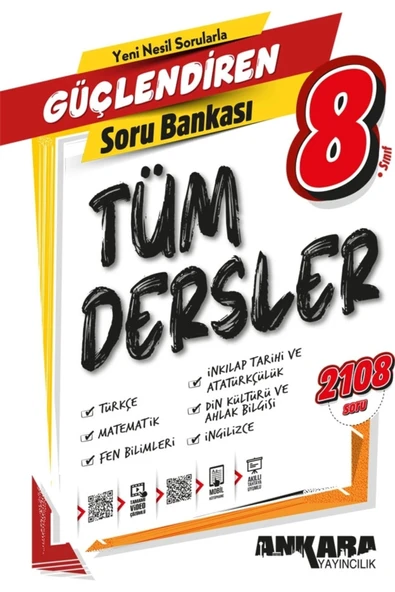 ANKARA YAYINCILIK 8. Sınıf Güçlendiren Tüm Dersler Soru Bankası ürün görseli