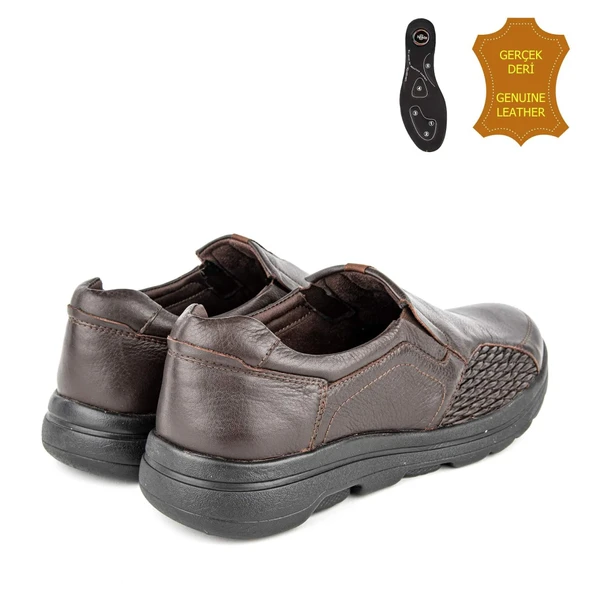 Muya Denver 6 Nokta Anatomik-Kemik Çık. Erkek Ayakkabı Koyu Kahve - Resim 4