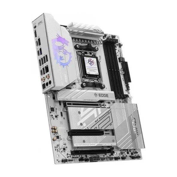 MSI MB MPG B850 EDGE TI WIFI AM5 DDR5 8400MHZ(OC) HDMI 4x M.2 USB 10Gbs 5G LAN WI-FI 7 ATX - Resim 3