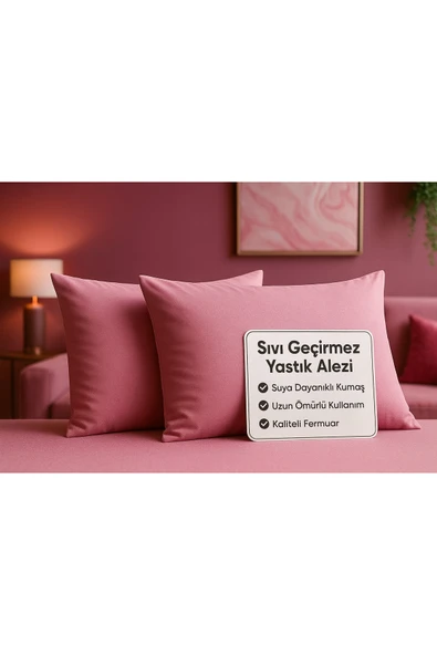 2'li Fermuarlı Sıvı Geçirmez Yastık Alezi Yastık Koruyucu ürün görseli