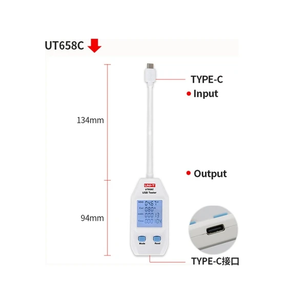 UNIT USB TEST CİHAZI UT658A - Resim 4