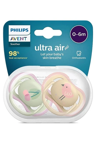 Philips Avent Scf085/13 Ultra Air Emzik 0-6 Ay 2'li Kız - Resim 2