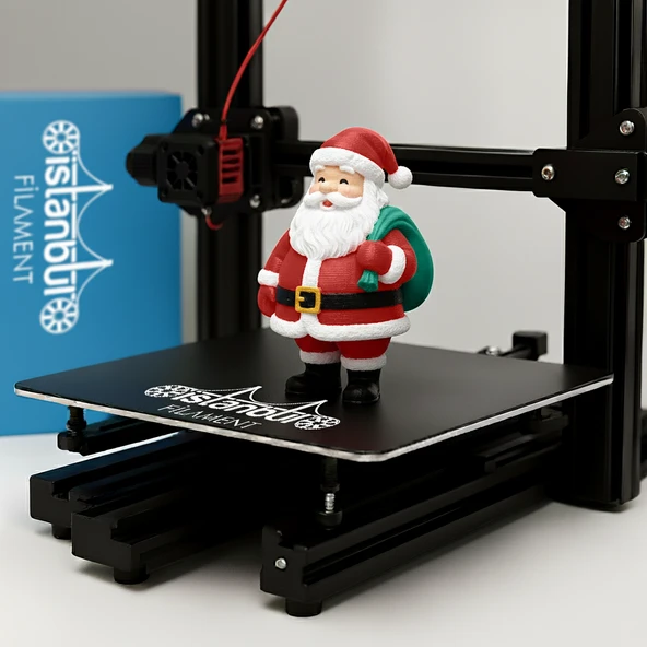 3D Baskı PLA Filament Yılbaşı Özel PLA+ Paket 2026 (Kırmızı - Yeşil - Beyaz - Ten) 1,75mm  0,05 Mm - Resim 3