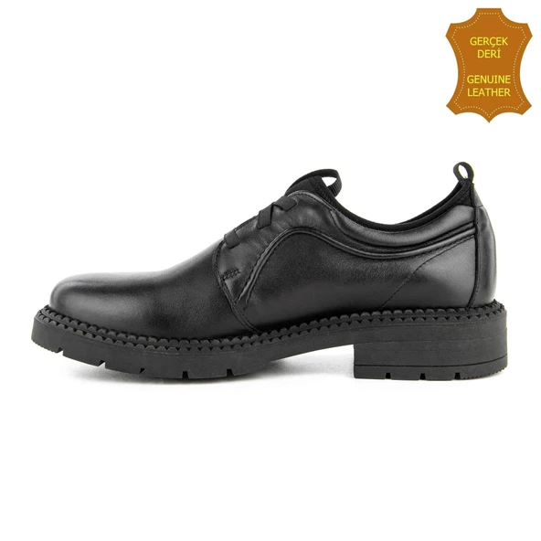 Hush Puppies Kabo 725810 Gerçek Deri, Anatomik, Erkek Ayakkabı Siyah - Resim 3