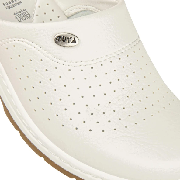 Muya Sabo Anatomik Kadın Terlik Beyaz - Resim 5