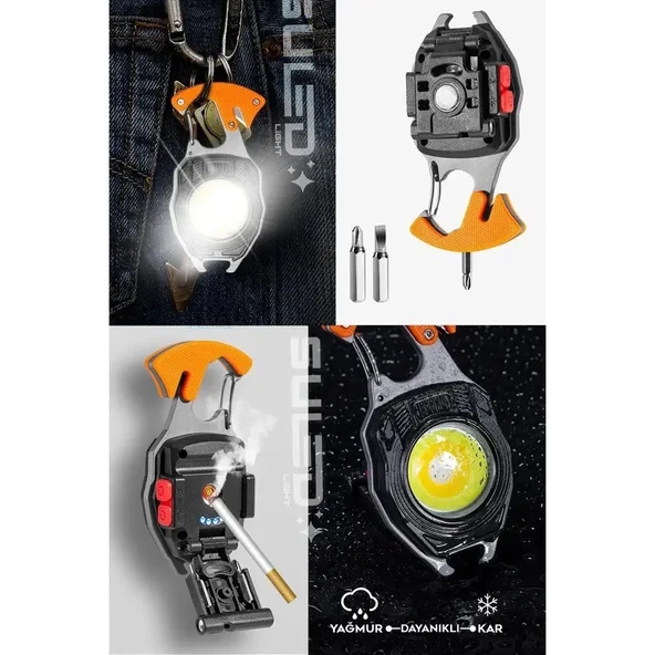 SAFE-KEY Çok Amaçlı Işık “Cebindeki Hayatta Kalma Kiti” - Resim 8