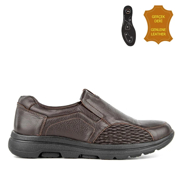 Muya Denver 6 Nokta Anatomik-Kemik Çık. Erkek Ayakkabı Koyu Kahve - Resim 2